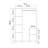 Stylish Atlantic Pine Wardrobe with Numerous Shelves, 47.2 x 74.4 x 18.9 inches | 100% Melamine Coated Particle Board, PVC Edge Banding, MDF Handles, and Durable Plastic Legs | Wall-Mountable, Elegant Flower Concept Design