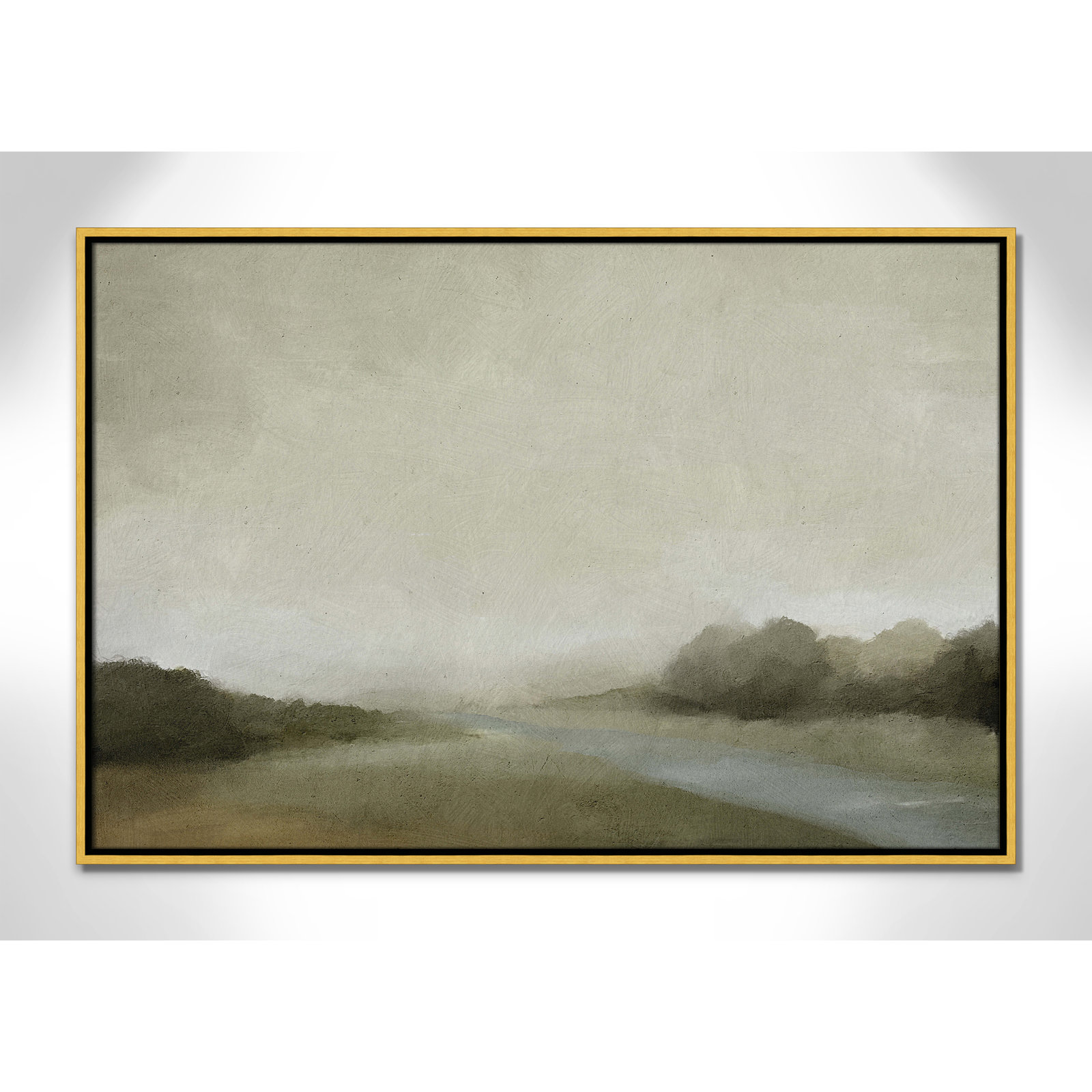 Vanora "Lovers Creek" Painting, 25.5" H x 37.5" W, Gold