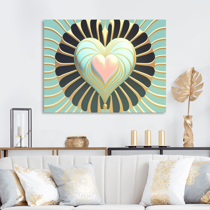 Abstract Wall Decor on Metal, 12" H x 20" W x 1" D