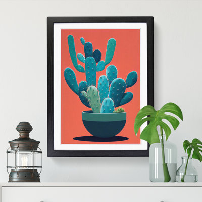 FRM-V0523-333X Cactus Cacti Contemporary - Single Picture Frame Print