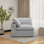 Fauteuil d'angle à housse en lin mélangé-543301432