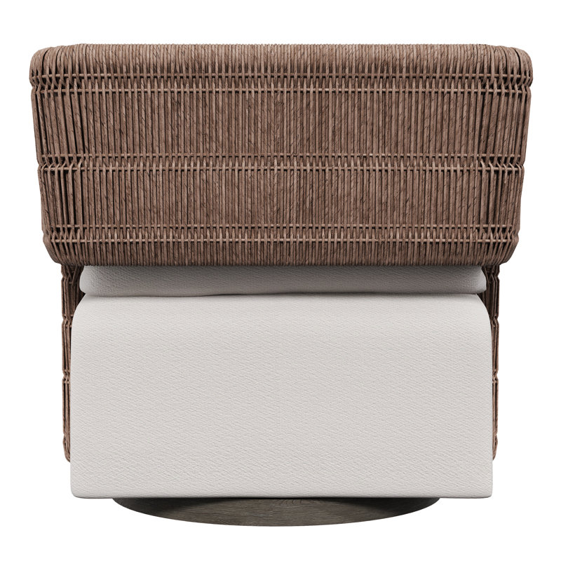 Maldives Outdoor Swivel Lounge Chair, Gray