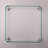 14.4"X14.4" Transparent Square Fire Table Wind Guard, 2.5Lb Weight Glass Protection Resistance, 14.4In X 14.4In,