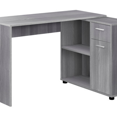 Bureau d'ordinateur, bureau personnel, coin, tiroirs de rangement, L 46 po, forme en L, travail, ordinateur portable, stratifié, contemporain, moderne (bureau)