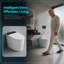 Toilette intelligente à sortie arrière, ouverture / fermeture automatique, capteur de pied, chasse d'eau à jet siphonique