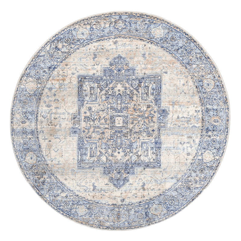 Alieda Oriental Indoor Rug, Round 8'