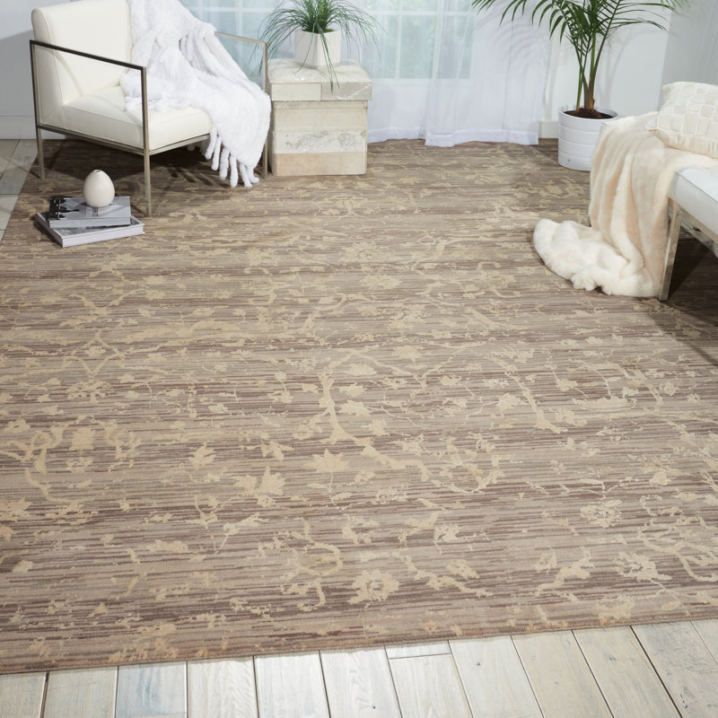 Tapis éclectique brun Dewitt, Rectangle 8 pi 6 po x 11 pi 6 po