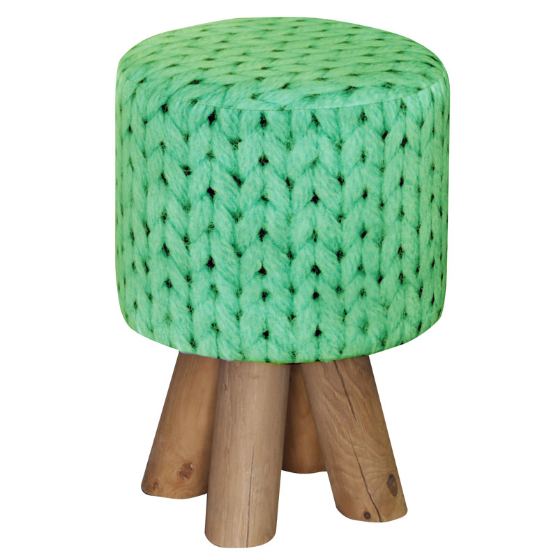 Solid + Manufactured Wood Accent Stool, Green
