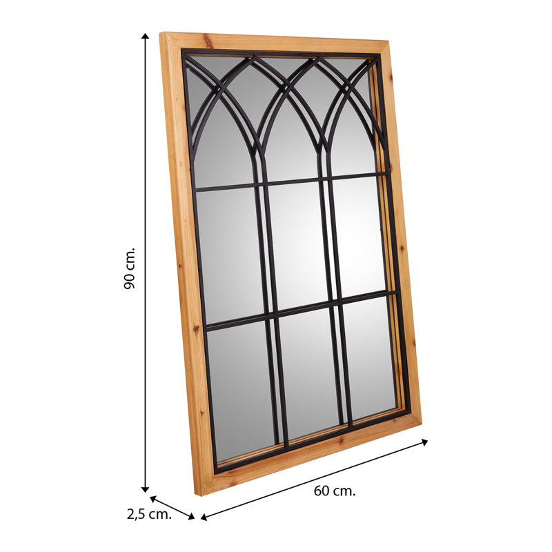 Bottorff Wood Flat Wall Mirror