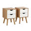 Clarinda Pair of 2 Drawer Scandi Bedside Table Units-1537970493