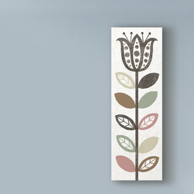 « folk introduction floral hygge », reproduction d’impression sur toile tendue