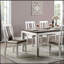 Ensemble de 2 chaises d'appoint rembourrées au fini blanc vieilli et gris chaud