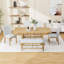 Ensemble de table de salle à manger extensible 6 pièces avec rallonge, chaise et banc Charmant-96010408-96010407-96010409