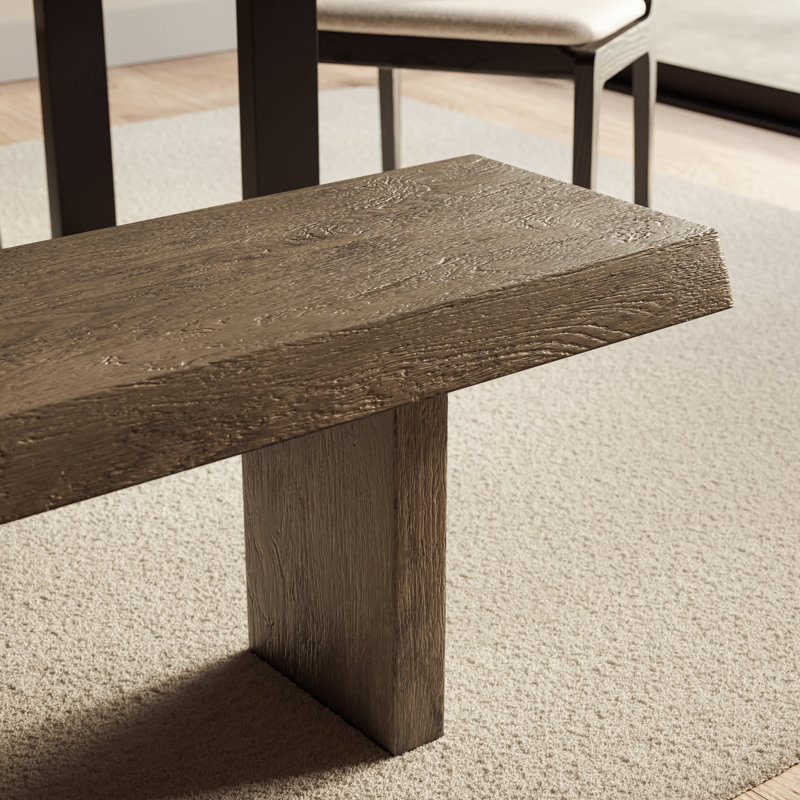 Brooks Bench, Sandblasted Gray, 18" H x 65" W x 15" D