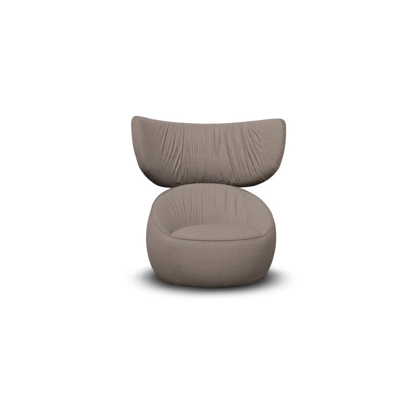 Hana Swivel Tufted Wingback Chair, Justo Sten