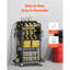 Chariot de rangement à outils à 4 niveaux avec station de charge, 8 prises secteur, support de perceuse à roulettes et rangement pour batteries d'outils, chariot de rangement à roulettes pour garage ou atelier.