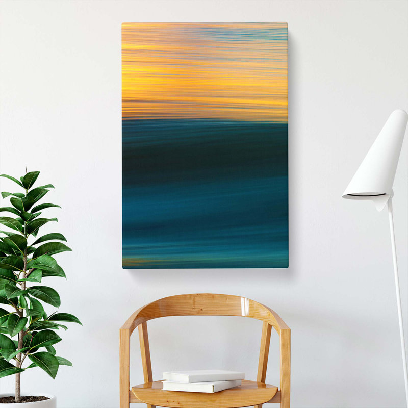Ocean Sun In Abstract - Wrapped Canvas Print, 76cm H x 50cm W x 3cm D
