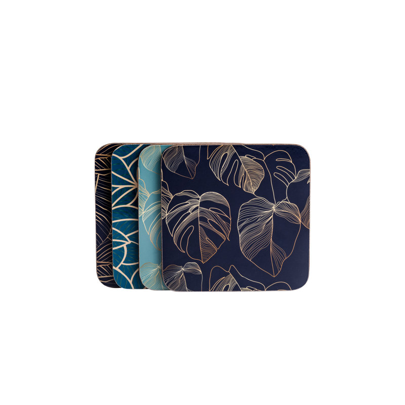 Cotton Square 4 Piece Coaster Set