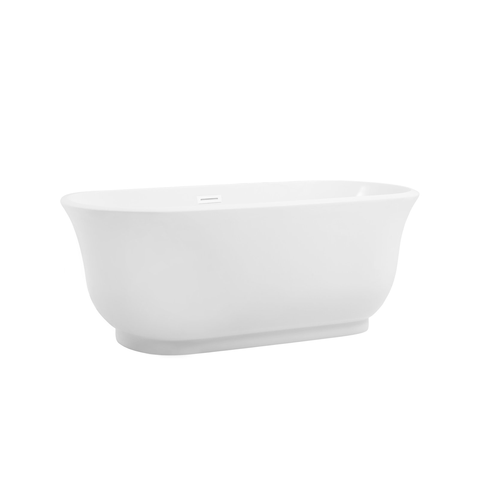Chaylynn 59'' Soaking Acrylic Bathtub, Polished White
