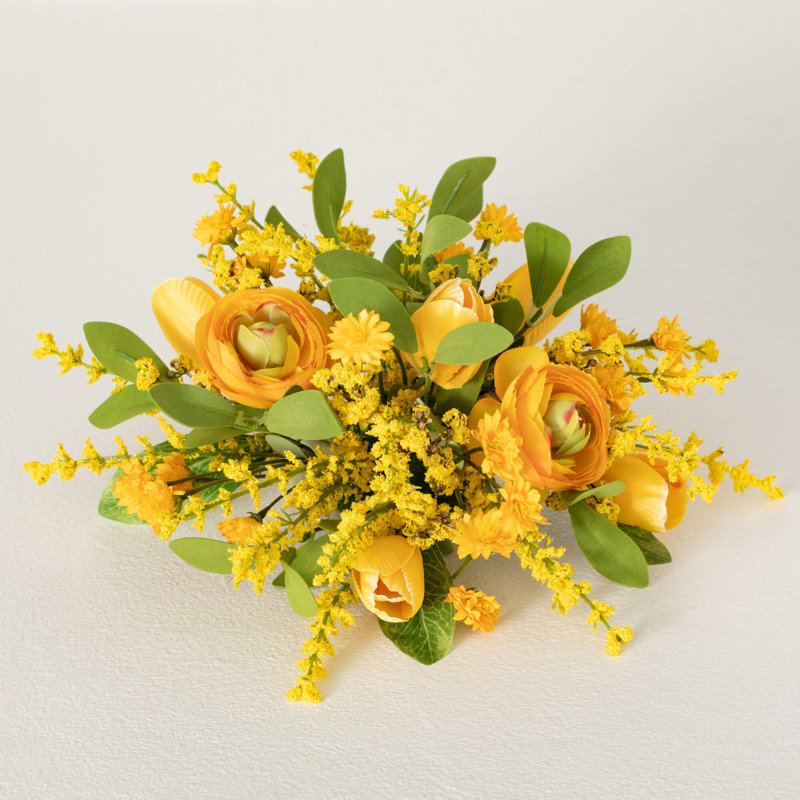 Ranunculus Orb 5.75"H; Yellow