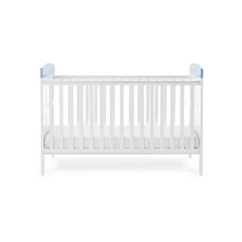 Grace Inspire Cot Bed with Under Drawer, White/Blue