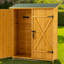 Remise de rangement extérieure en bois avec porte verrouillable, tablettes amovibles et toit inclinable