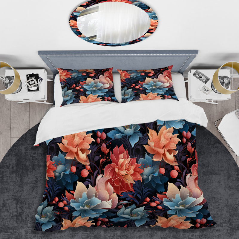Ultramodern Botanics Floral Pattern IV - Ensemble de housse de couette à motif floral
