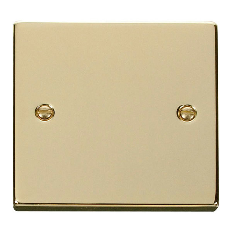 Polished Brass 1 Gang Blank Plate