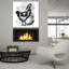  «Garden Chicken» par Art Licensing Studio, art mural en verre acrylique-503444682