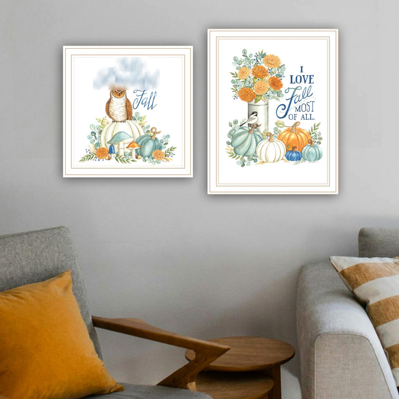 Superbe art mural 2 - J'aime la plupart de tous encadré en blanc, décor pour le salon et la chambre à coucher