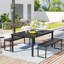 Metal Outdoor Bench Set Of 2-1772389934