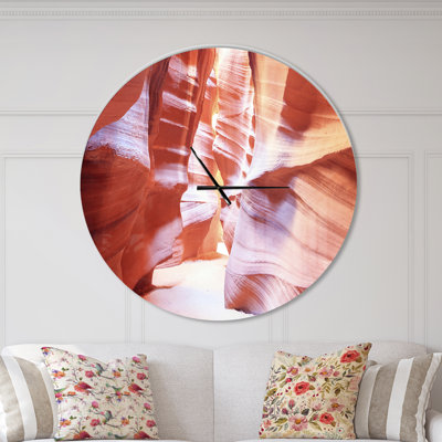 Vue panoramique Antelope Canyon - horloge murale moderne