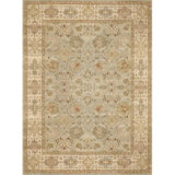 Kamala Wool Oriental Area Rug in Beige/Olive