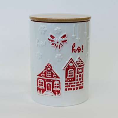 Christmas Gingerbread Houses Lidded Jar