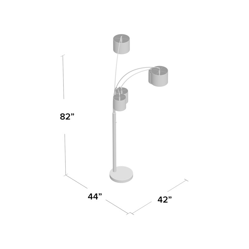 Lampe sur pied à branches 82 po Lera