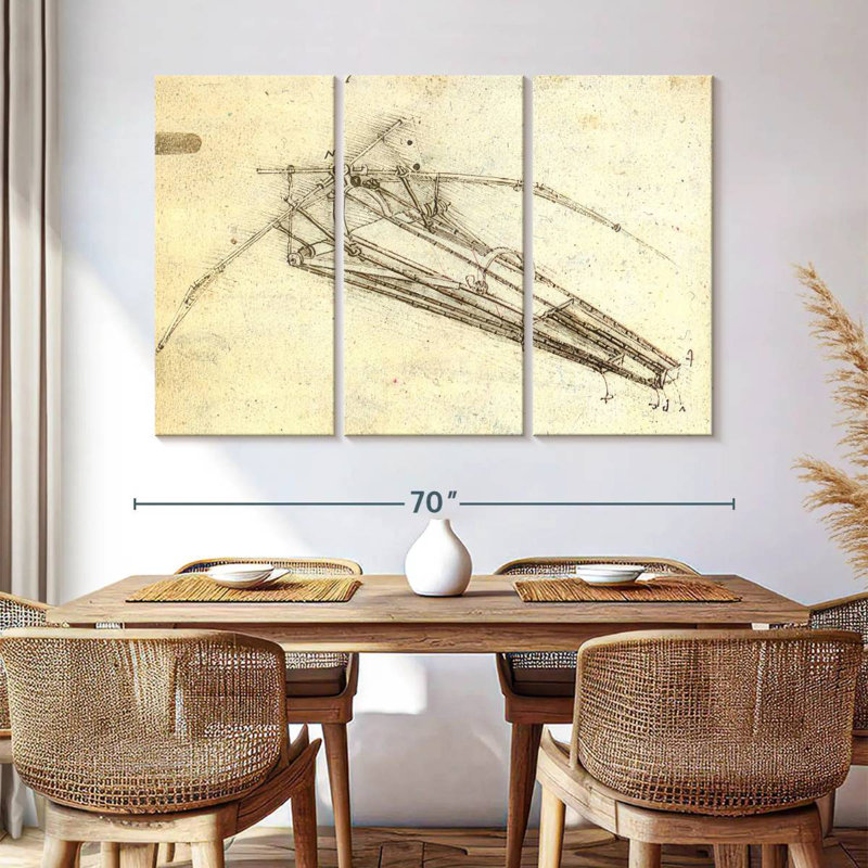 Laelle Design For A Flying Machine, 42" H x 65" W