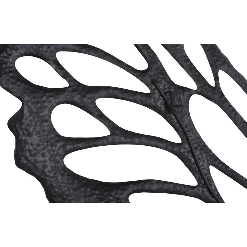 Butterfly Wall Art, Copper/Black, Metal, 30" H x 39" W x 1" D
