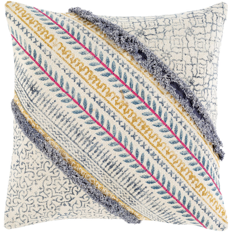 Raja Cotton Throw Pillow, Polyester/Polyfill, 18" H x 18" W