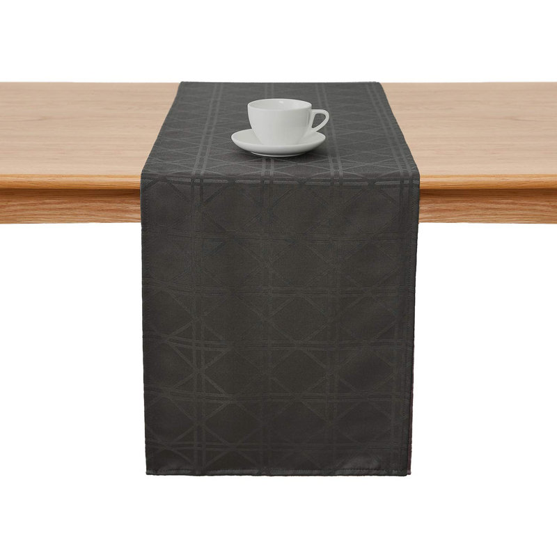 Geometric Patterns Wrinkle and Water Resistant Spill-Proof Tablecloth, Gray
