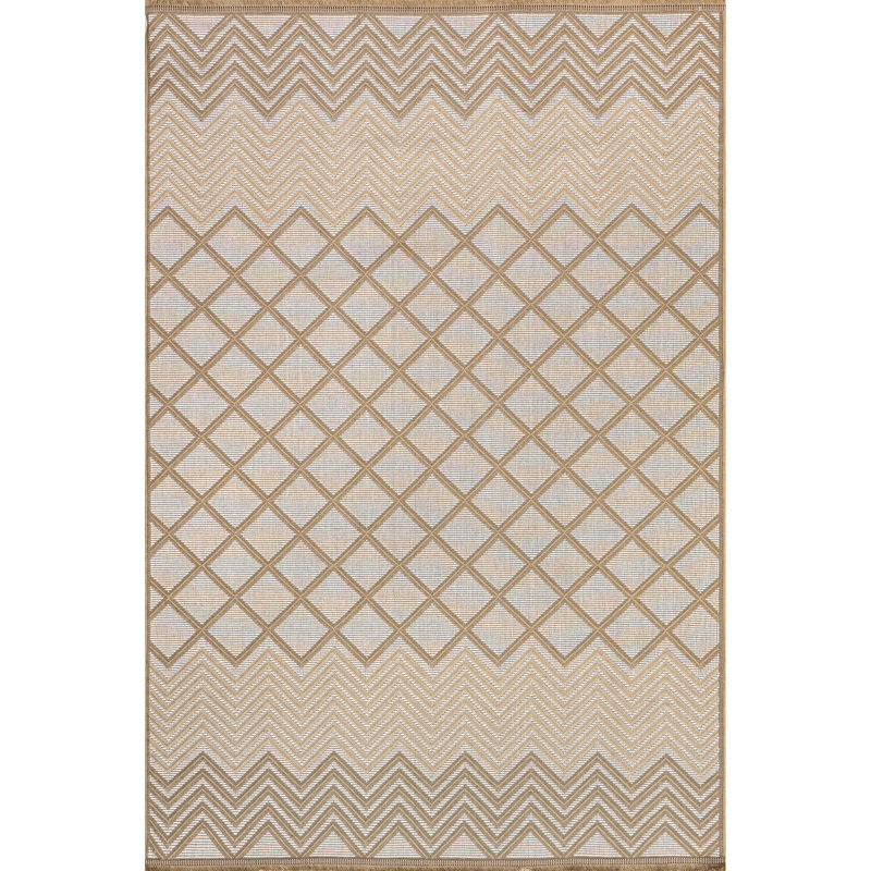 Eleanora Geometric Transitional Jute Area Rug, Rectangle 4' x 6'