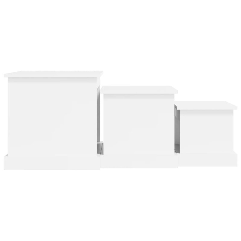 Warkentin Coffee Tables 3 pcs Engineered Wood, White