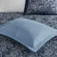 Ensemble de couvre-lit 5 pièces en jacquard avec coussins décoratifs bleu marine