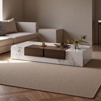 Table basse avec rangement en ardoise Modern Simplicity