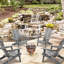 2 chaises pliantes en bois massif de couleur grise pour la terrasse, le jardin, la pelouse, la cour, la terrasse, le bord de la piscine, la cour