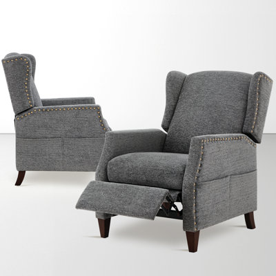 Audrie Upholstered Recliner by Lark Manor