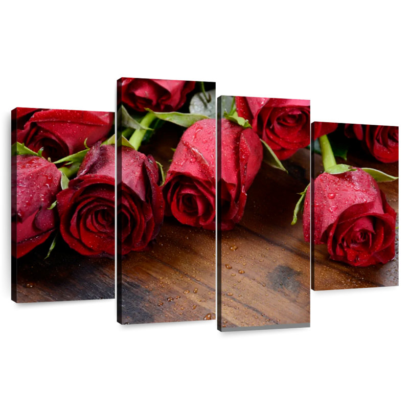 Harnek fraîchement cueillies roses rouges, H 22 po x l 36 po