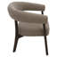Chaise d'appoint moderne en tissu et bois massif - brun et noyer-1384411705
