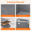 Boîtes de rangement en tissu 6 pièces, bacs de rangement empilables avec couvercles transparents, paniers de rangement pliables en tissu Oxford, contenants à vêtements pour serviettes, couvertures, livres, gris moyen-1082568685