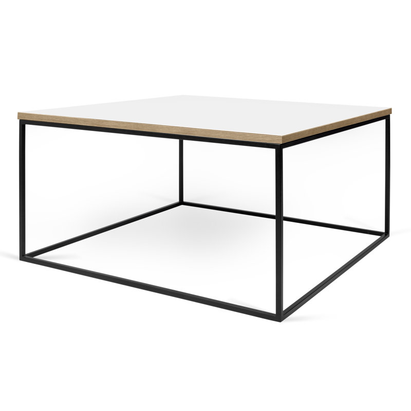 Linkous Solid Coffee Table, Black, Walnut