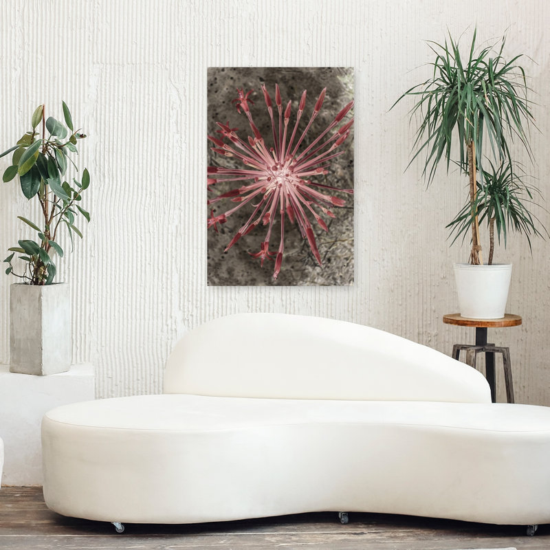 Art contemporain abstrait fleur moderne, H 36 po x l 24 po
